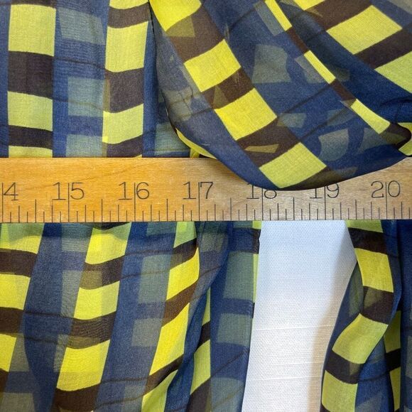 Patricia Schmidt Green Blue Patterned Bathing Suit Swim Cover Up Size Medium - Picture 7 of 9